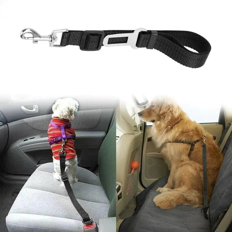 2 Pack Dog Harness Car SUV Seatbelt Connector Restrain Adjustable